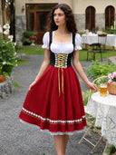 Costume de Dirndl Oktoberfest pour femme avec chemisier 