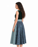 Robe Dirndl vert foncé pour femme avec tablier pour l'Oktoberfest
