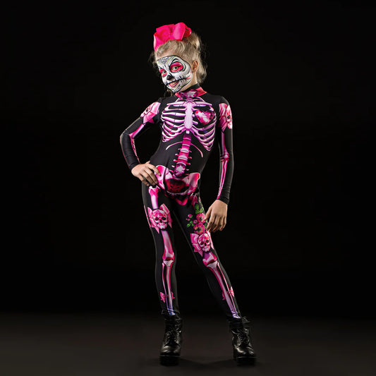Skeleton Skull Halloween Bodysuit for Kids
