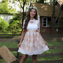 Oktoberfest Champagne Dirndl Dress with Apron - Retrorobe