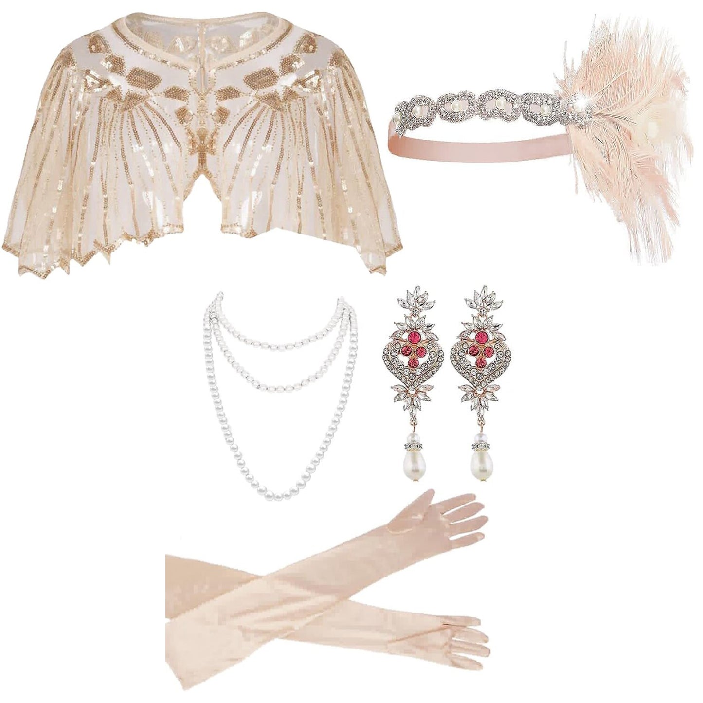 Gatsby Glam Shawl & Accessory Set