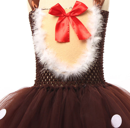 Girls' Reindeer Tutu Dress
