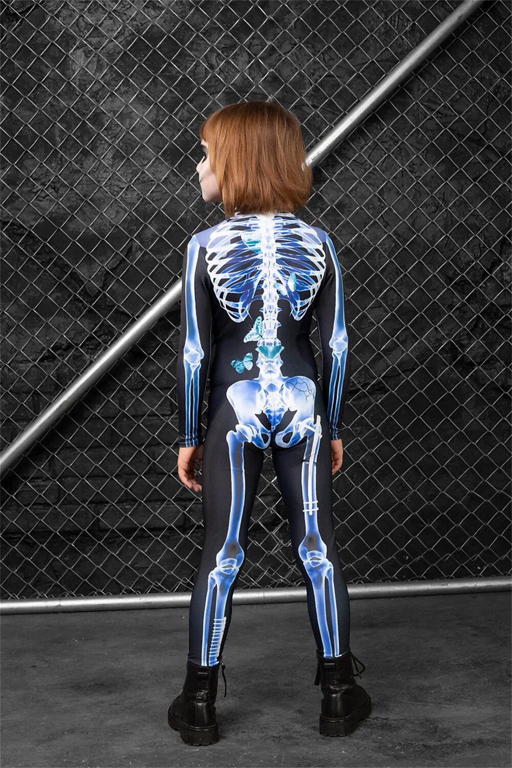 Skull Skeleton Full Body Catsuit for Kids
