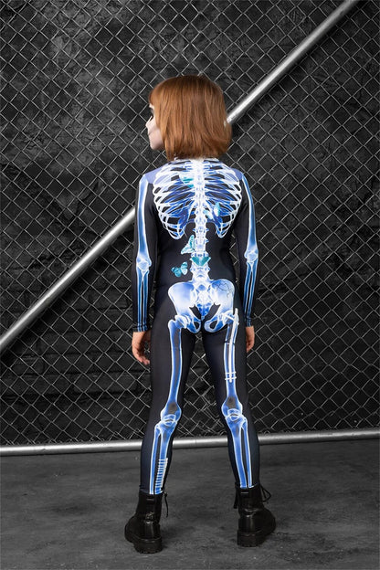 Skull Skeleton Full Body Catsuit for Kids