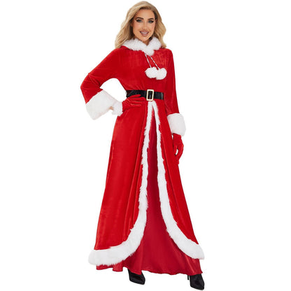 Mrs. Claus Hooded Gown Costume