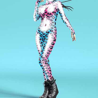 Rainbow Print Catsuit Costume