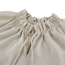 Cream Linen Cotton Renaissance Peasant Dress