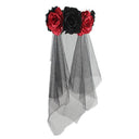 Women's Gothic Floral Veil Halloween Headband