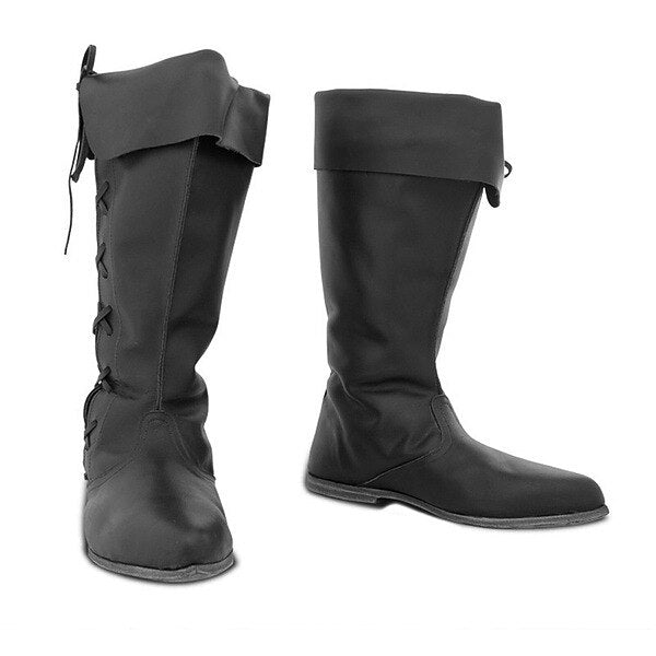 Medieval Renaissance Knee High Flat Boots for Ren Faire