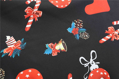 Christmas Print Fit & Flare A-Line Dress