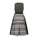 Women’s Heritage Forest Green Midi Dirndl Dress with Patterned Apron