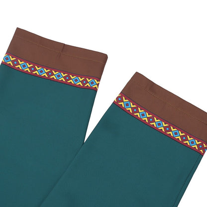 Medieval Vikings Floor Length Dress with Belt