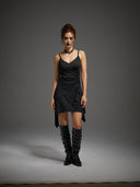Women's Gothic Bat Sleeve 2-Piece Halloween Costume Set