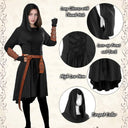 Women's Olive Green Hooded Elf Ranger LARP Costume Set