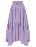 Renaissance High Waist Maxi Skirts with Pockets - Retrorobe