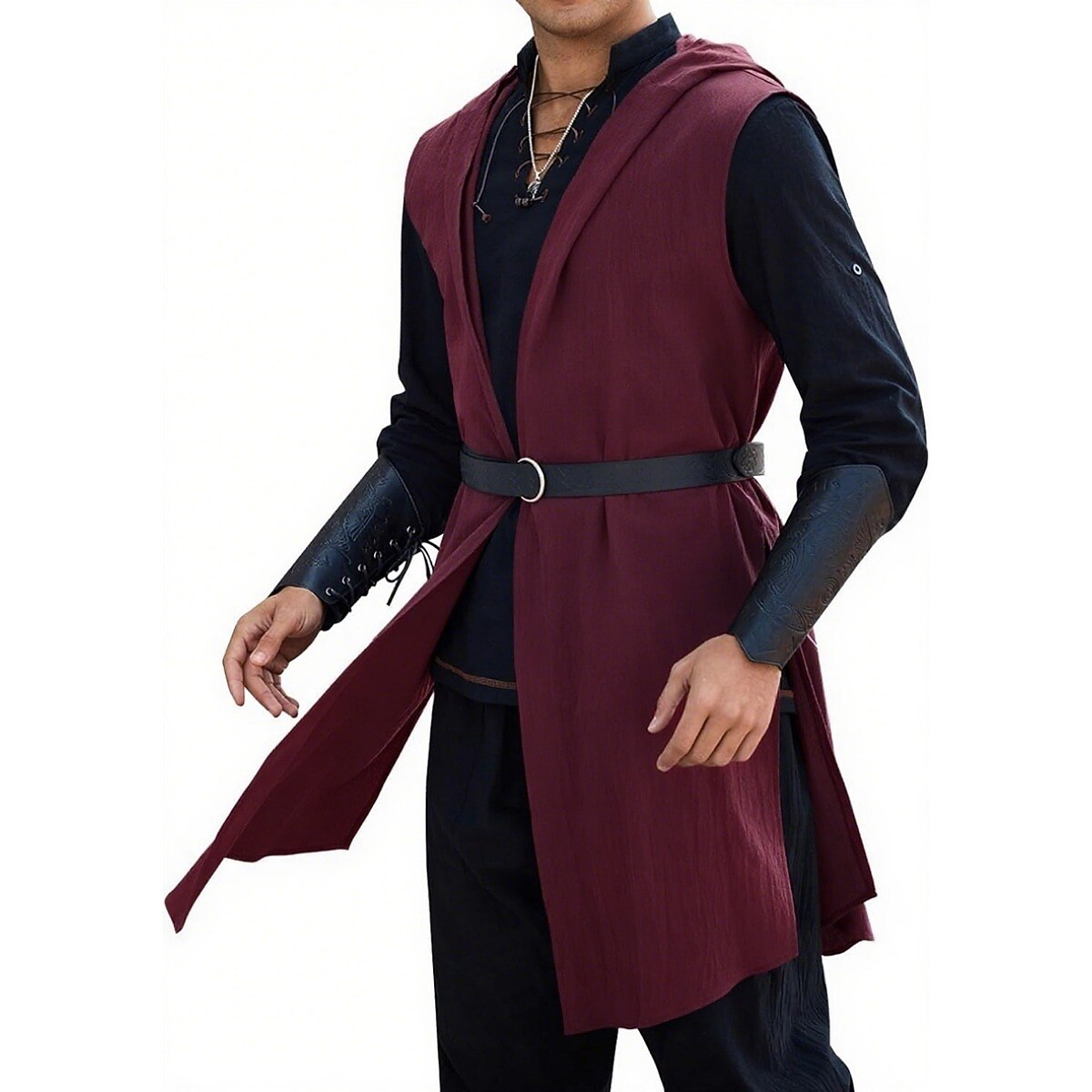 Medieval Hooded Tunic Vest
