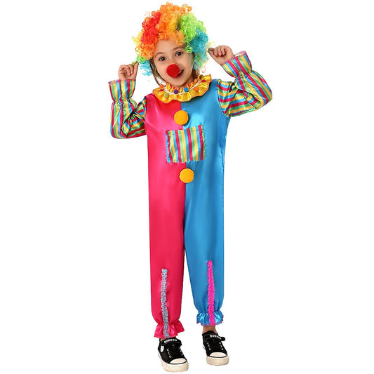 Circus Clown Halloween Outfits with Wigs