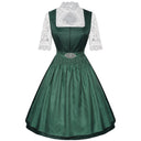 Oktoberfest Bavarian Dirndl Dress with Apron and Lace Blouse - Retrorobe