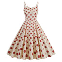 Cream Polka Grace Midi Dress