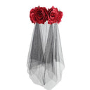 Women's Gothic Floral Veil Halloween Headband