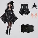 Women's Dark Elf Witch 4-Piece Costume Set