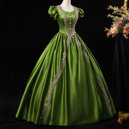 Rococo Ball Gown Puff Sleeve Dress - Retrorobe