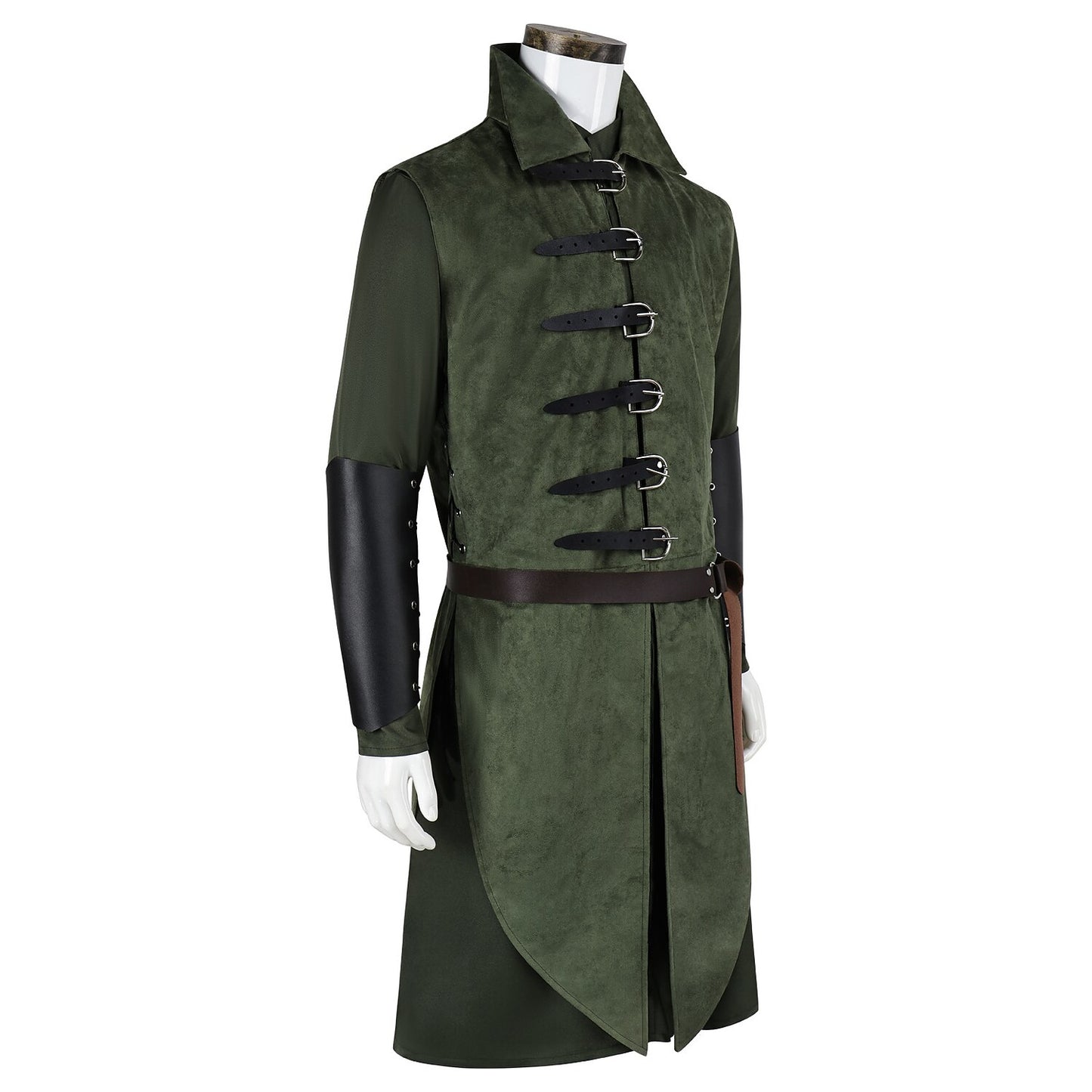 Medieval Ranger Vest Set with Waist Belt Arm Bracer