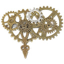 Steampunk Brooch Pin Rudder Brooch Shield Brooch Lapel Pin Badge Brooch - Retrorobe