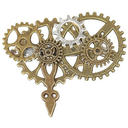 Steampunk Brooch Pin Rudder Brooch Shield Brooch Lapel Pin Badge Brooch