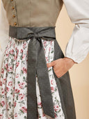 Oktoberfest Olive Green Dirndl Dress with Floral Apron