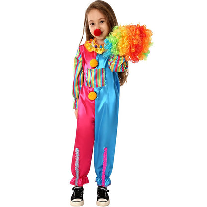 Circus Clown Halloween Outfits with Wigs