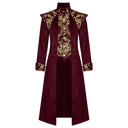 Men's Black & Gold Gothic Victorian Long Coat Costume Set