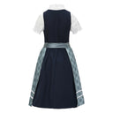 Oktoberfest Blue Mini Dirndl Dress with Lace-Up Bodice