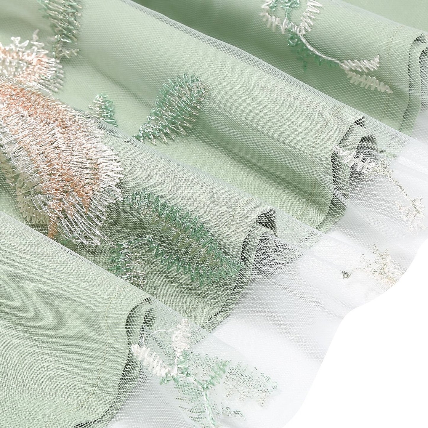 Floral Embroidered Sweetheart Midi Dress