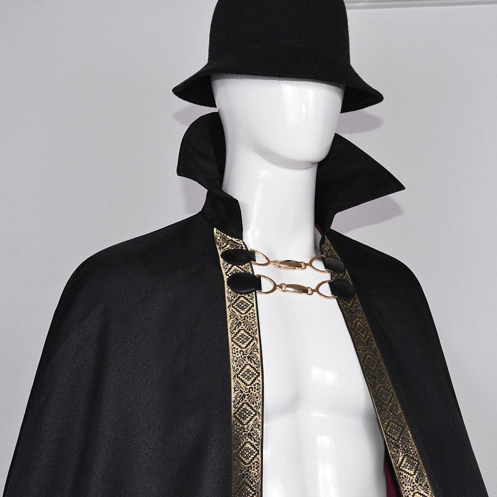 Medieval Cape Cloak with Hat for Masquerade Carnival