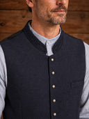 Men's Navy 1920s Gatsby Vest & Fedora 6-Piece Set