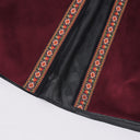 Men's Burgundy Renaissance Long Vest 3-Piece Costume Set