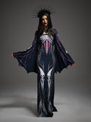 Women's Skeleton Bat Wing Mermaid Halloween Dress