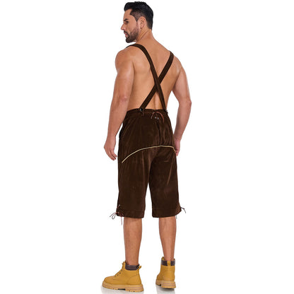 Oktoberfest Lederhosen Set with Shirt, Hat, and Socks