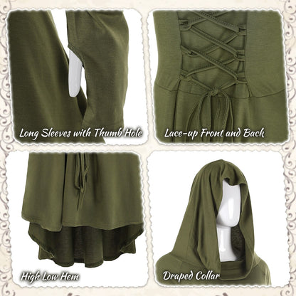 Medieval Fairy Archer Dress Set with Belt Guards More Accessories