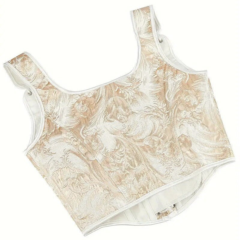 Victorian Style Jacquard Lace-up U-Back Corset