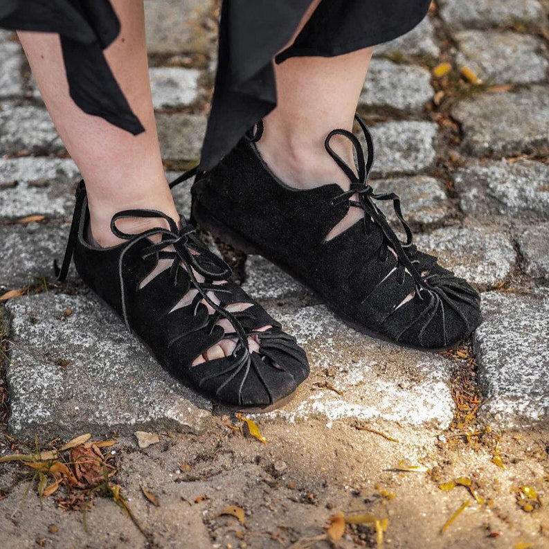Medieval Peasant Shoes Celtic Style Lace-Ups