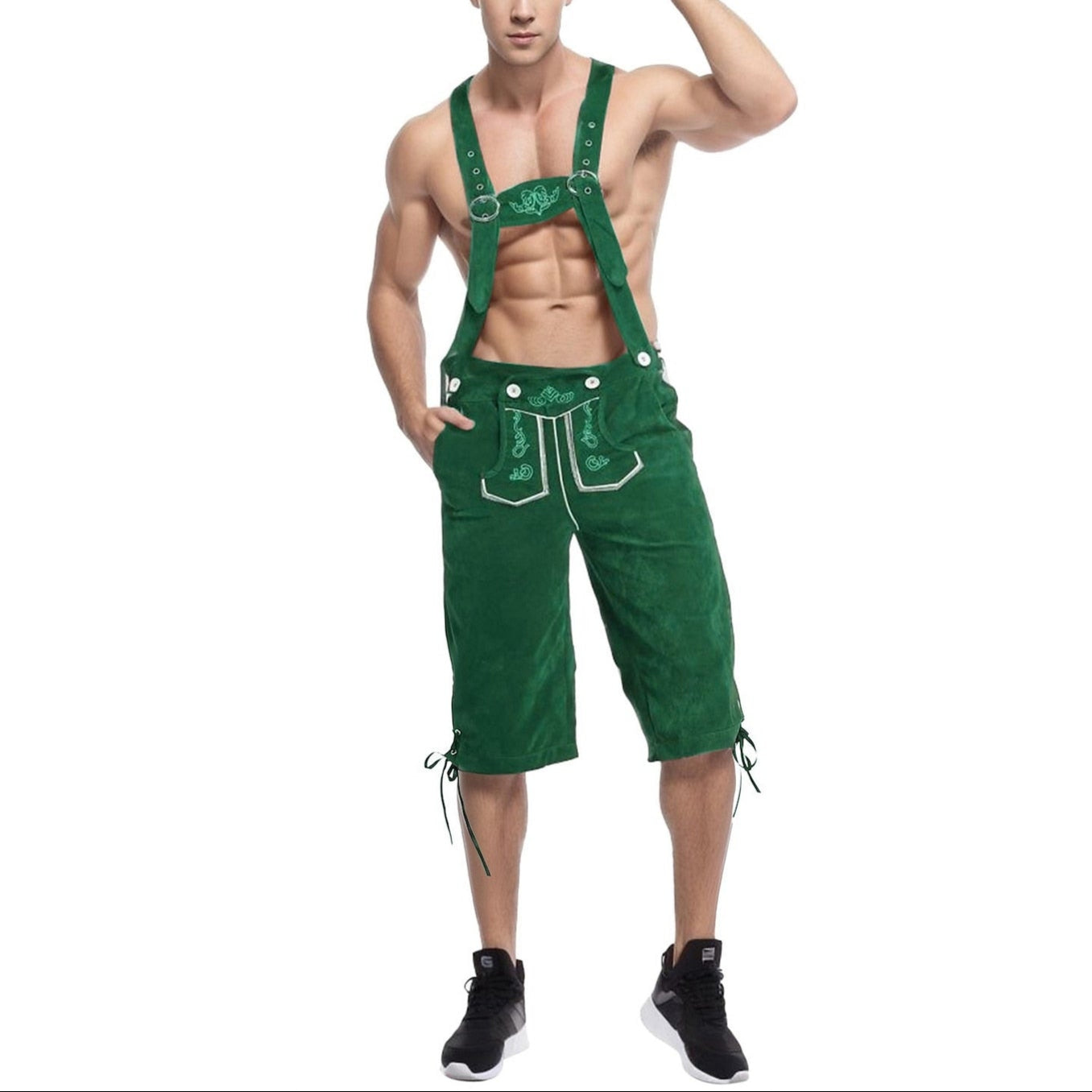 Oktoberfest Lederhosen Set with Shirt, Hat, and Socks