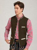 Herren Heritage Trachtenweste in Waldbraun