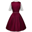 Oktoberfest Bavarian Dirndl Dress with Apron and Lace Blouse - Retrorobe