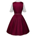 Oktoberfest Bavarian Dirndl Dress with Apron and Lace Blouse - Retrorobe