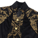Men's Black & Gold Gothic Victorian Long Coat Costume Set