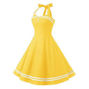 Polka Halter Charm Midi Dress