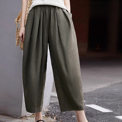 Women Classic Puff Pants with Pocket