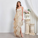 Spaghetti Strap V-Neck Gown